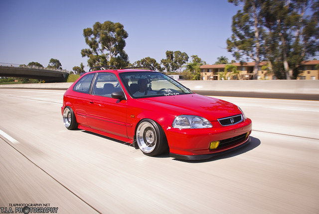 Ek Rhd Hatch Stanced Red Ek Hatch