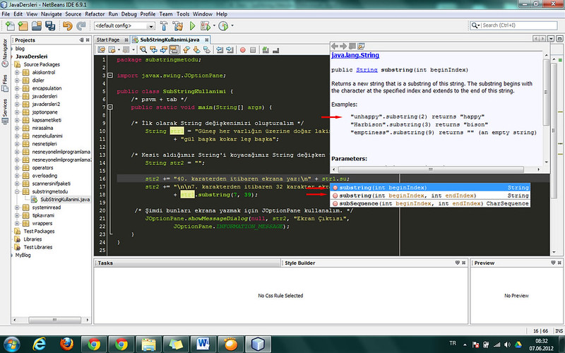 JOptionPane.showMessageDialog(); | Emrah ARSLAN