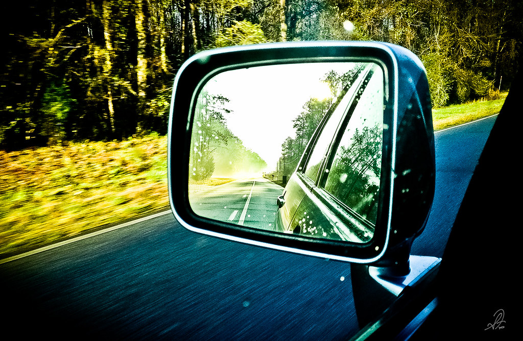 Project 365 [Day 069] Sunlight Chasing the Rearview Mirror