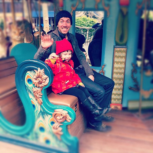 riding the Bryant Park carosel