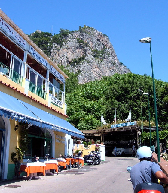 Rock background Capri Island, Italy