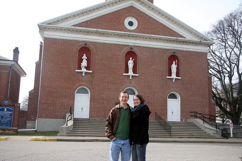 Us in Front of the Basilica of St. Francis Xavier