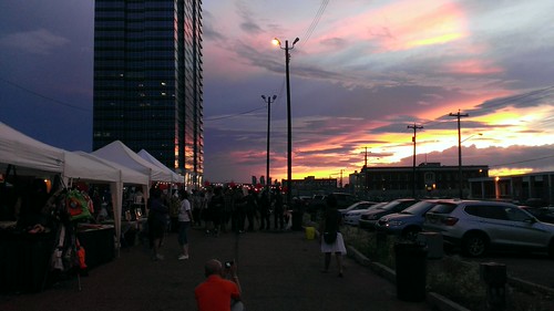 97 Street Night Market at sunset