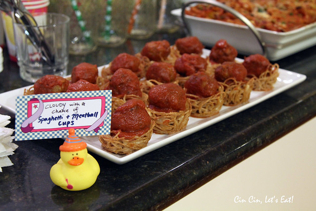 baby shower - meatball cups