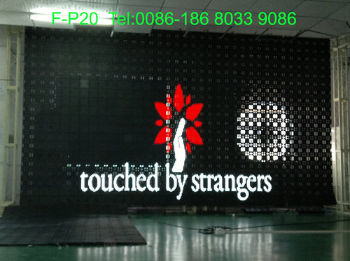 F-P20 3.2x5.76 flex led screen by soft flexible LED vision curtain display