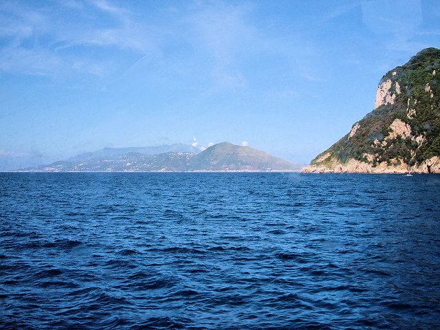 boat view Capri Island, Italy