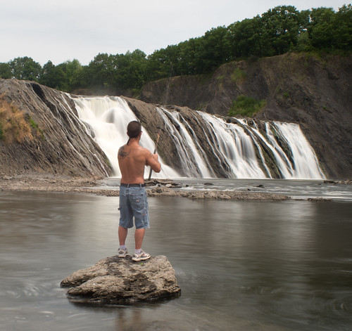 Fishing at Cohoes Falls-2688