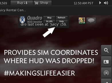 HUD locator