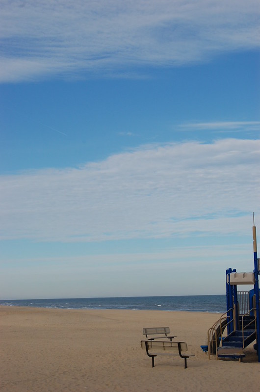 Deserted beach play area