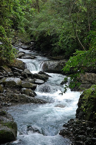 The river leading to the falls in particularly beautiful Yue Mei Keng Waterfall, Yilan