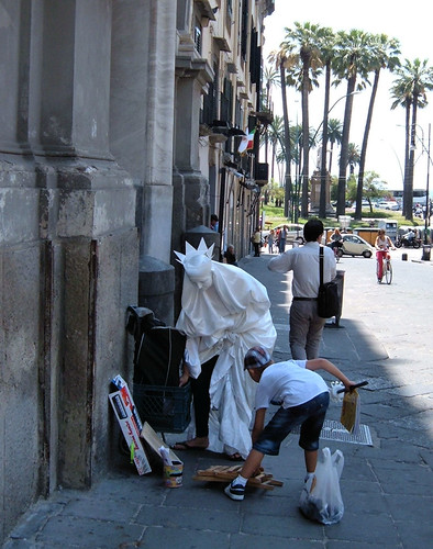 street performer Naples, Italy