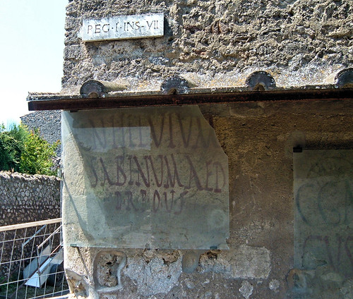 ancient signage Pompeii, Italy