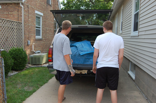 Mike and Aaron consult on what to pack in next