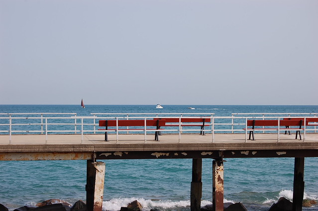 Lake Michigan and the fishing pier