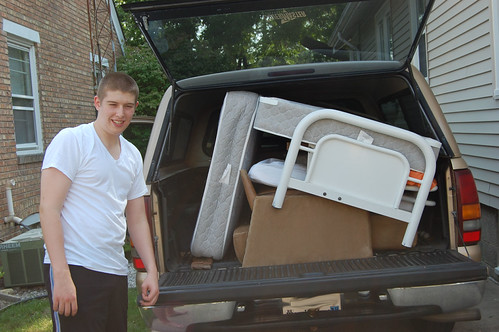 Aaron next to loaded truck