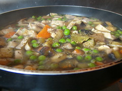 Seitan stew howto 2: boil low-heat