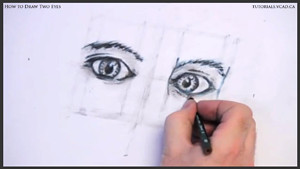 how to draw two eyes