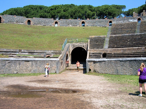 amphitheater interior Pompeii, Italy