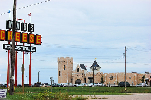 The classic sign and the new building