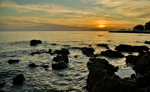 Sunset in Porec, Croatia