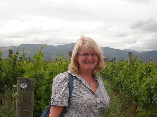 Mum in one of the vineyards in the Marlborough Wine Trail