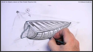 draw a boat in two point perspective