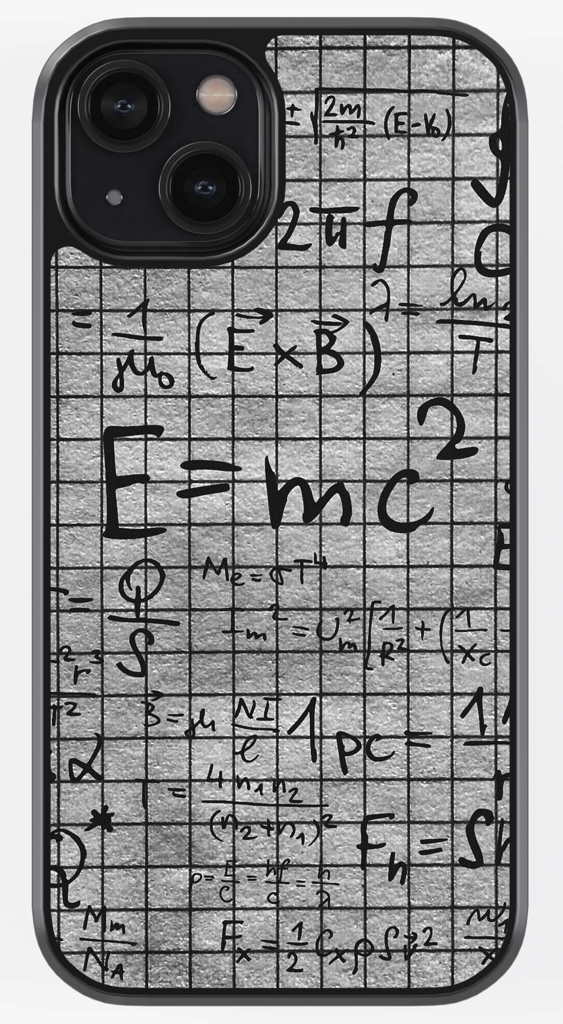 E=MC Square TPU Metal Case