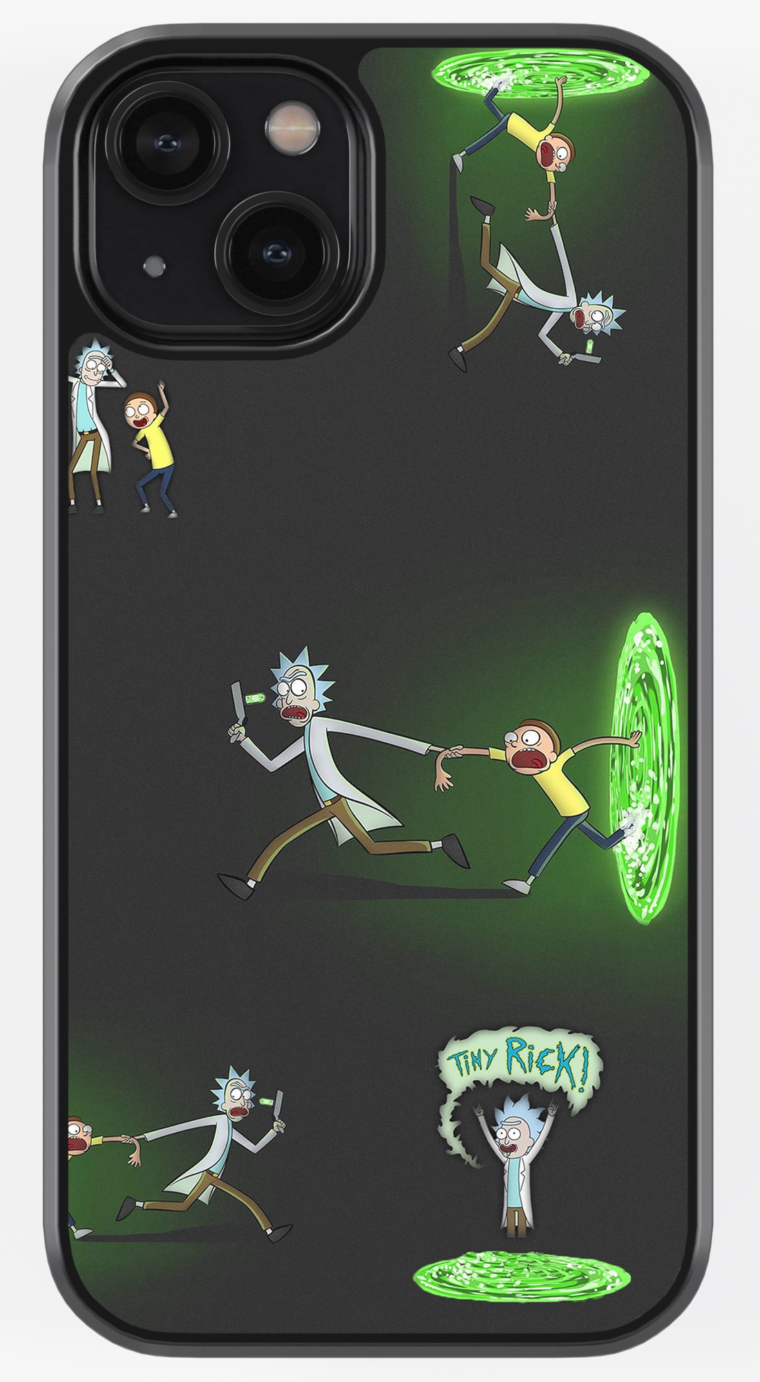 Tiny Rick TPU Metal Case