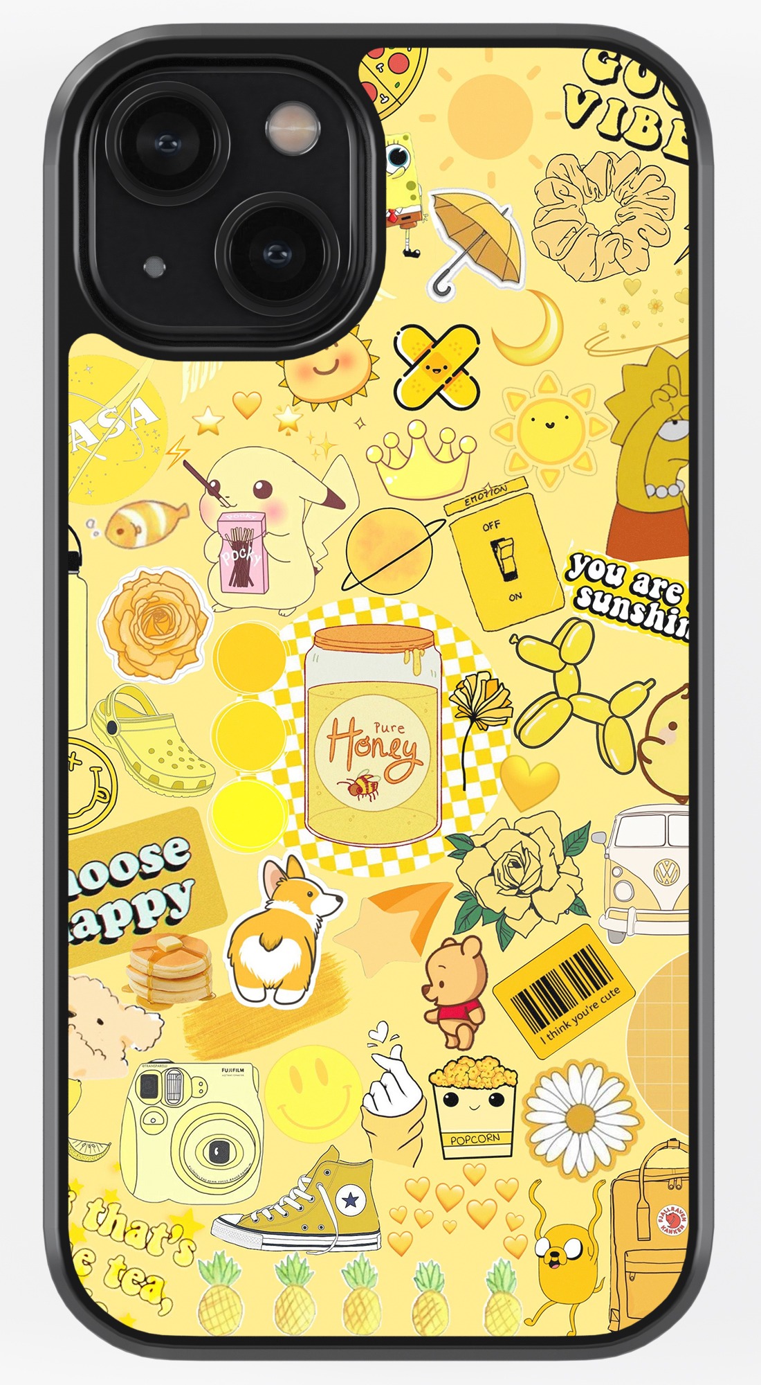 Yellow Aesthetic Collage TPU Metal Case