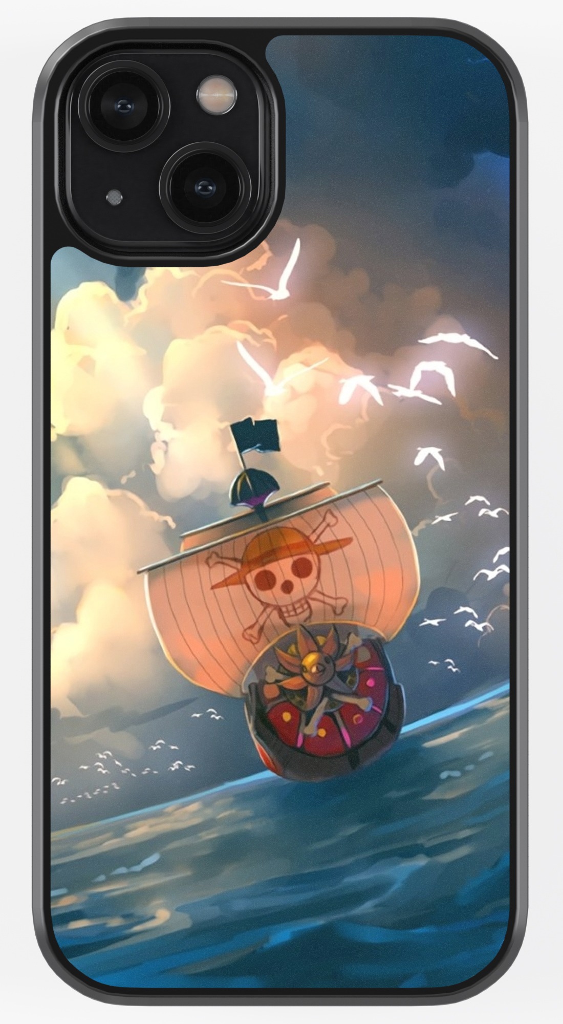 Luffy Ship Art TPU Metal Case