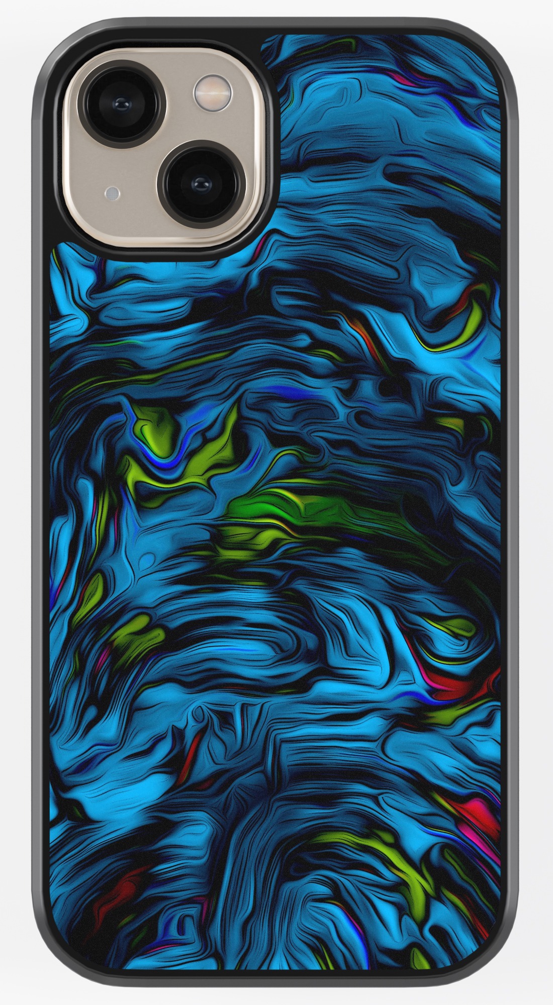 Blue Abstract Art TPU Metal Case