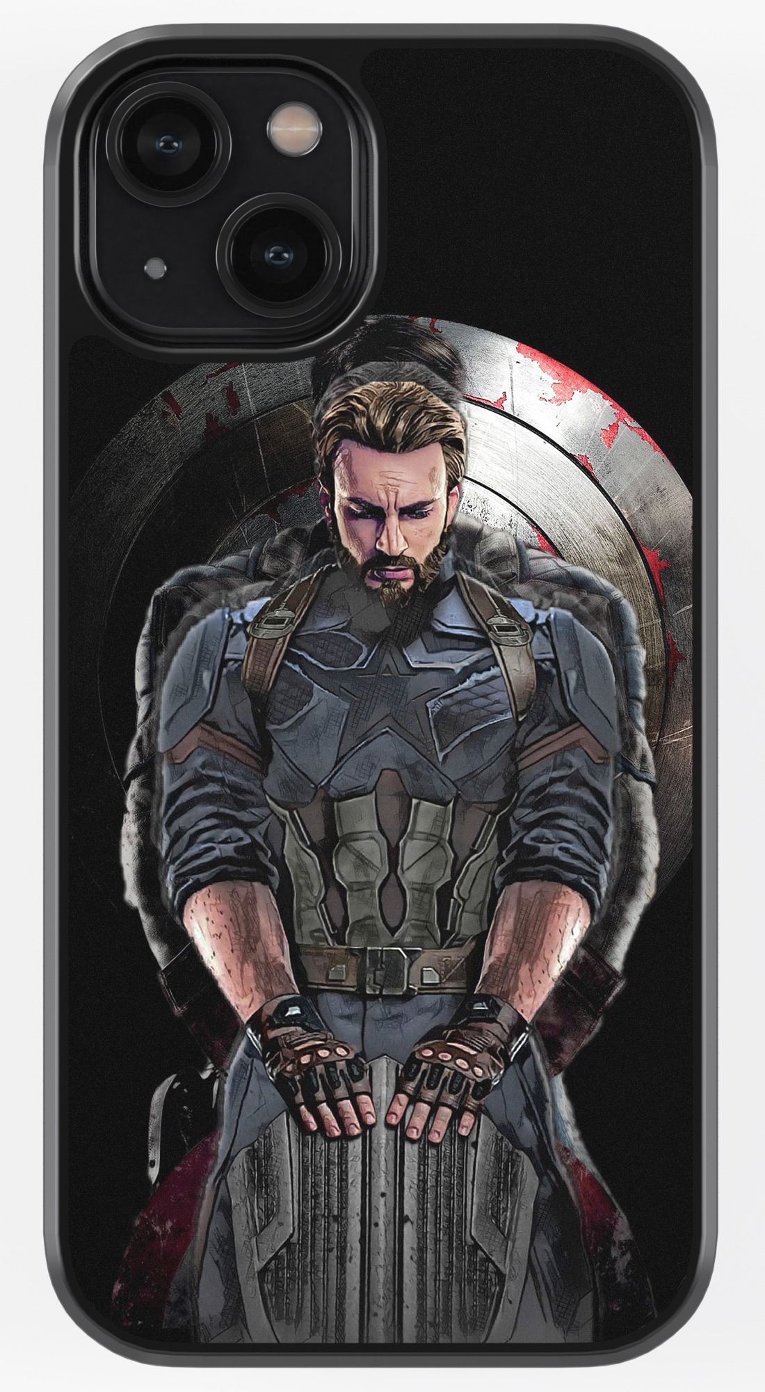 Captain America Art TPU Metal Case