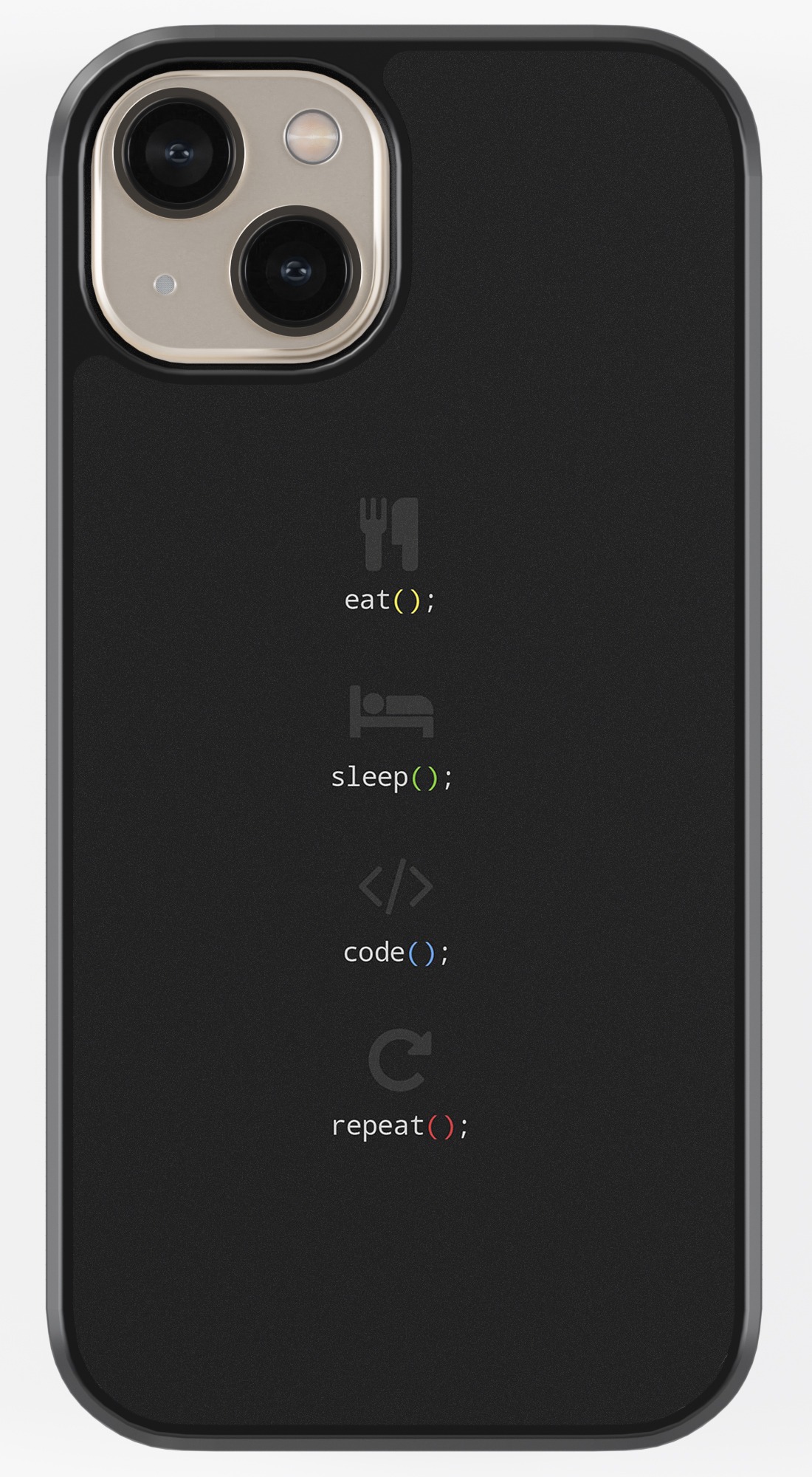 Eat Sleep Code Repeat TPU Metal Case