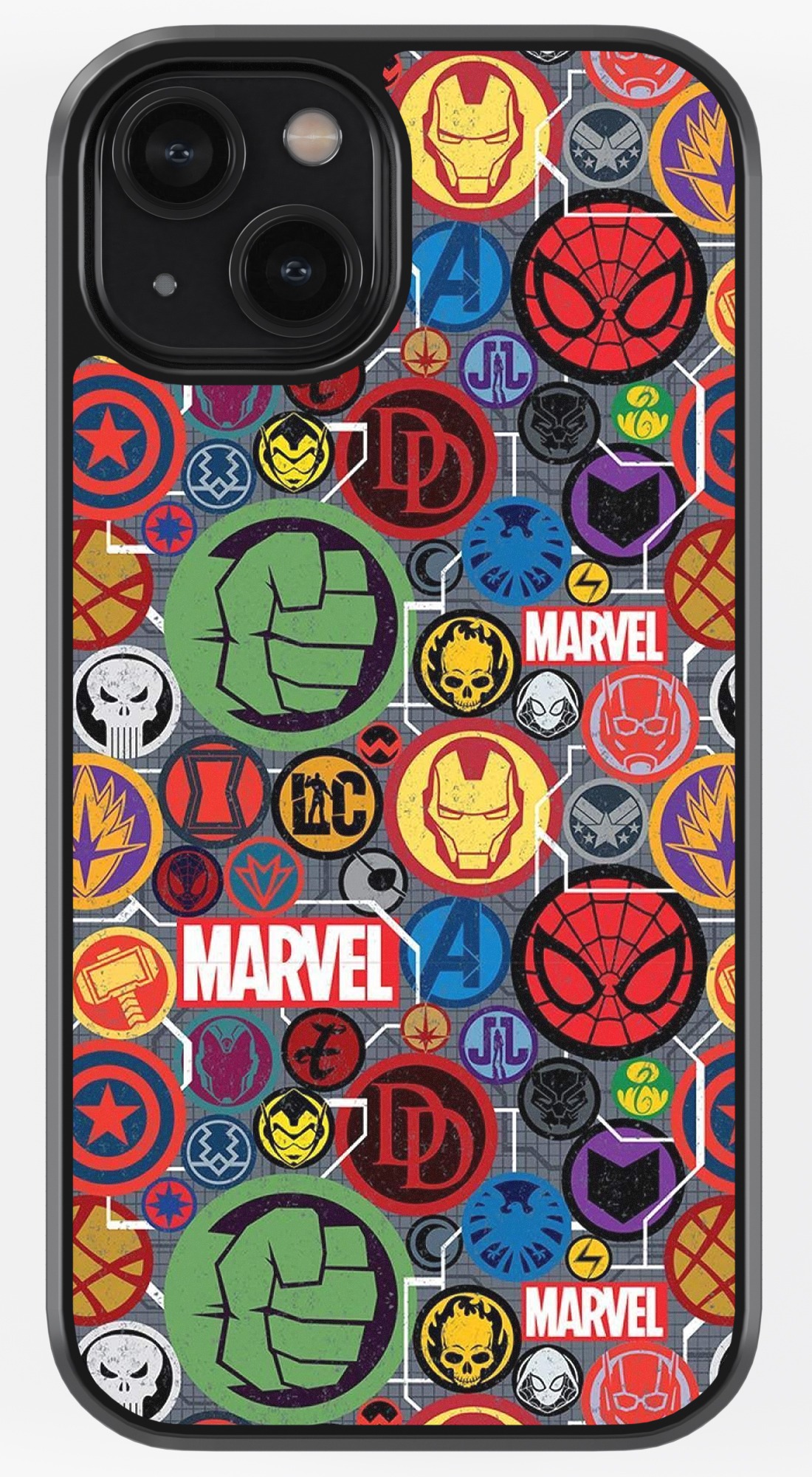 Marvel Heroes TPU Metal Case