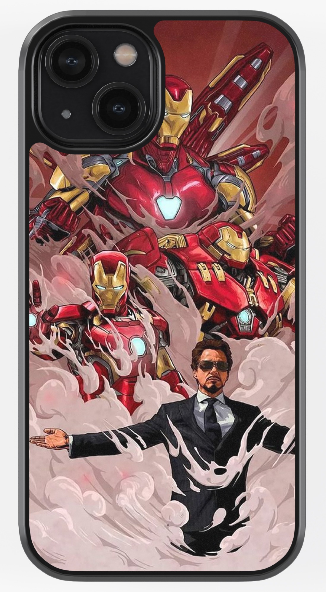 Iron Man Suits Art TPU Metal Case