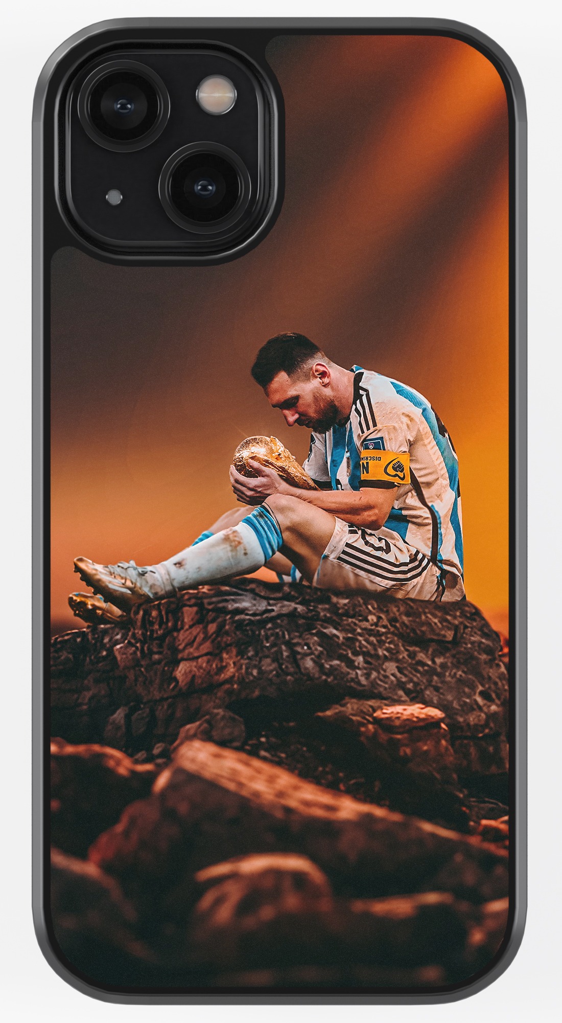 World Cup Champion Messi Art TPU Metal Case