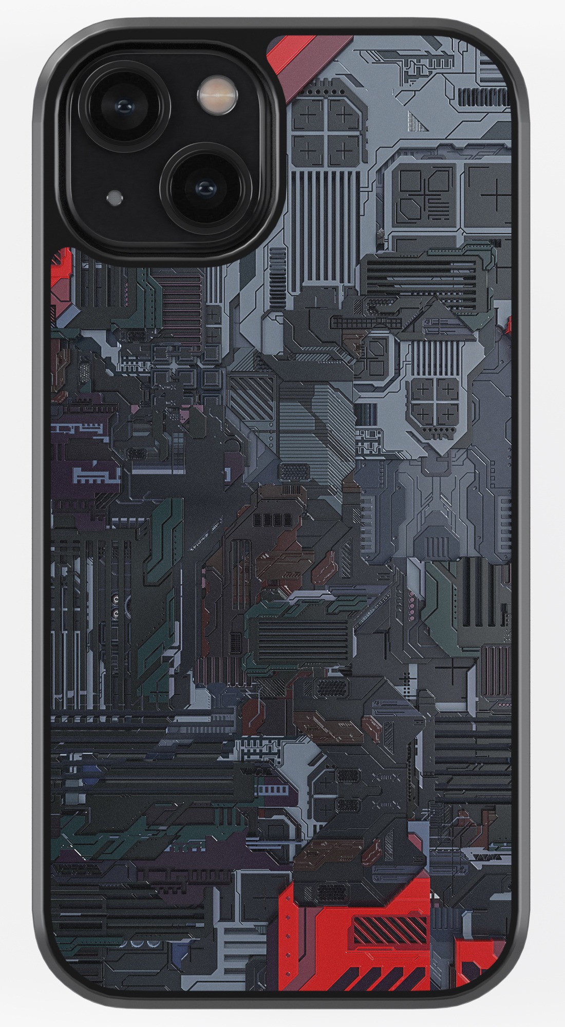 Futuristic Tech TPU Metal Case