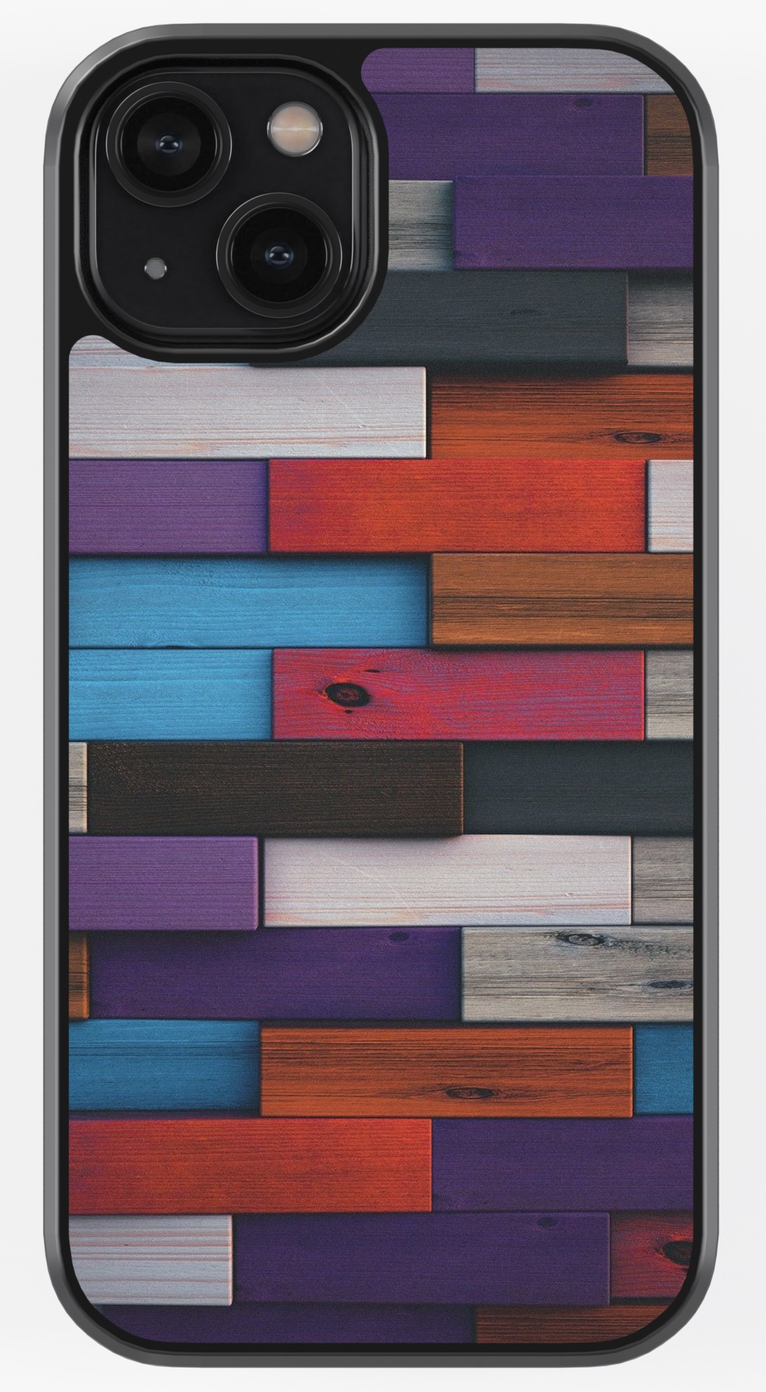 Colourful Blocks TPU Metal Case