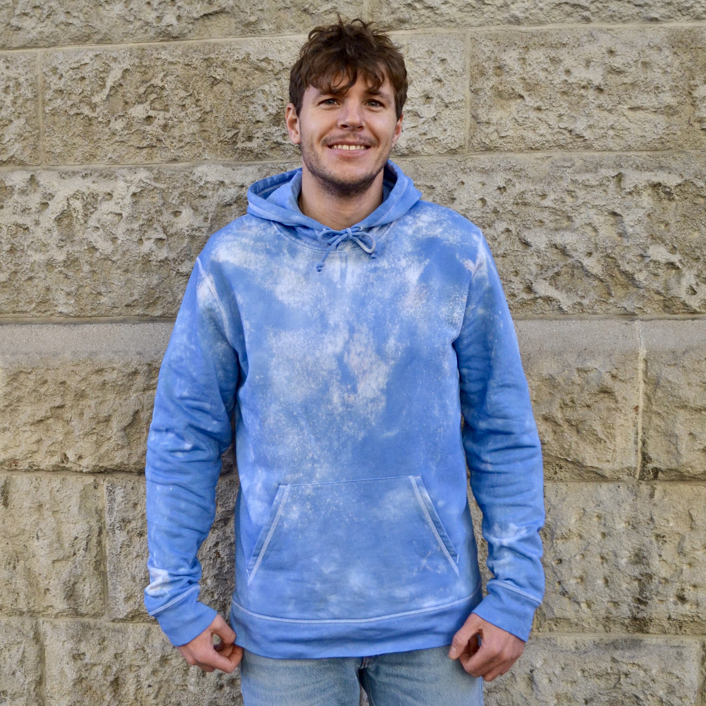 Batik / Tie-Dye Hoodie Sheep Clouds - Organic, Handmade
