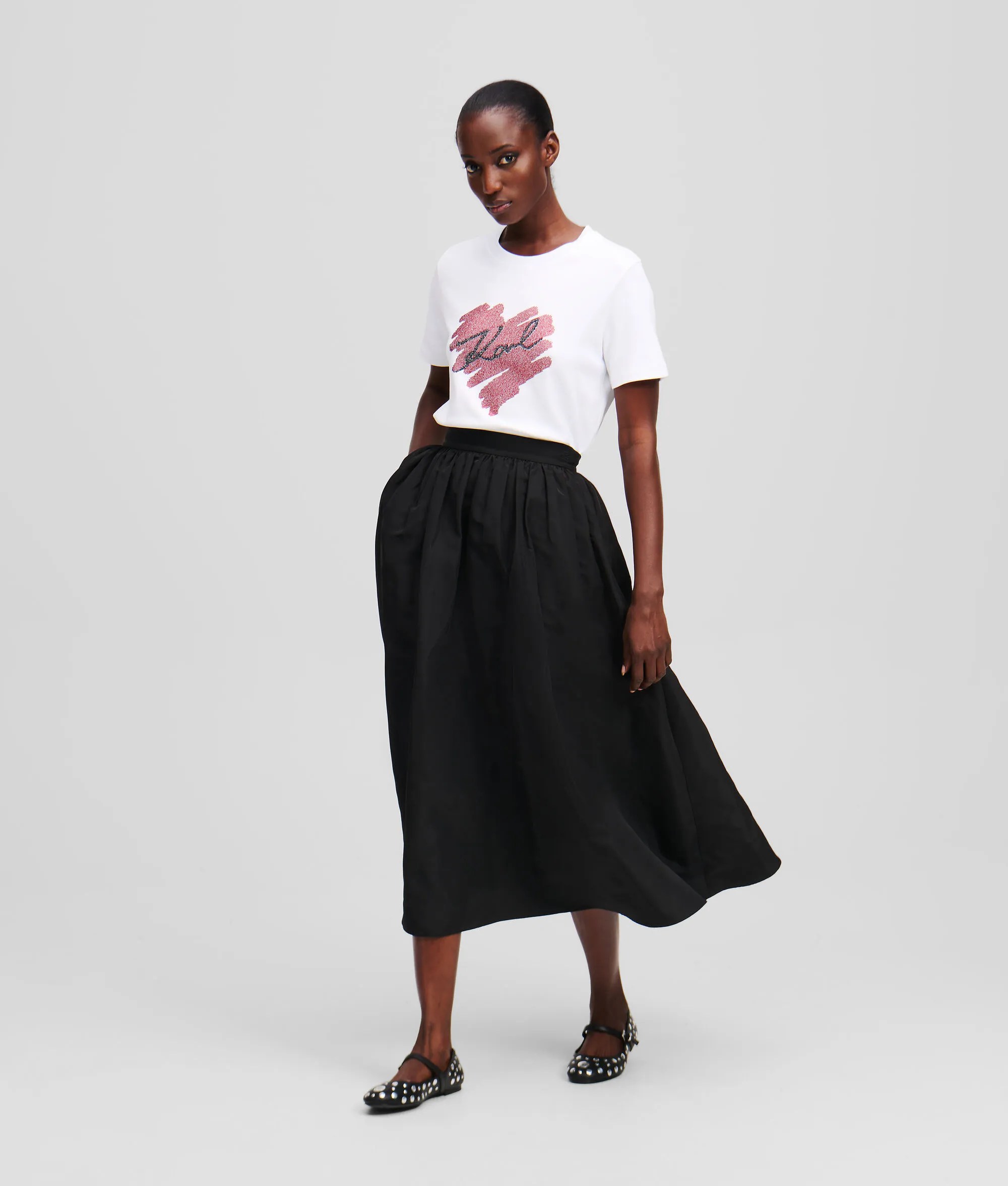 Karl Lagerfeld K/heart Rhinestone T-shirt