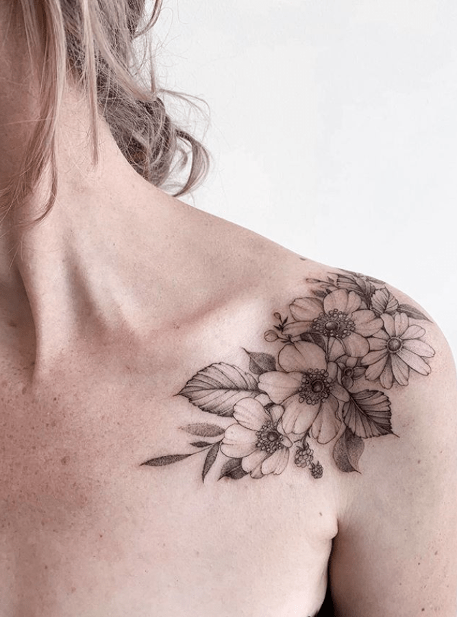 23 beautiful floral tattoo ideas for woman