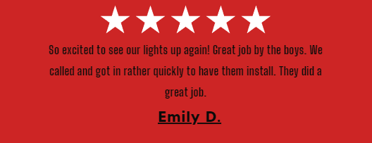 Christmas Lighting Installation 5 Star Review
