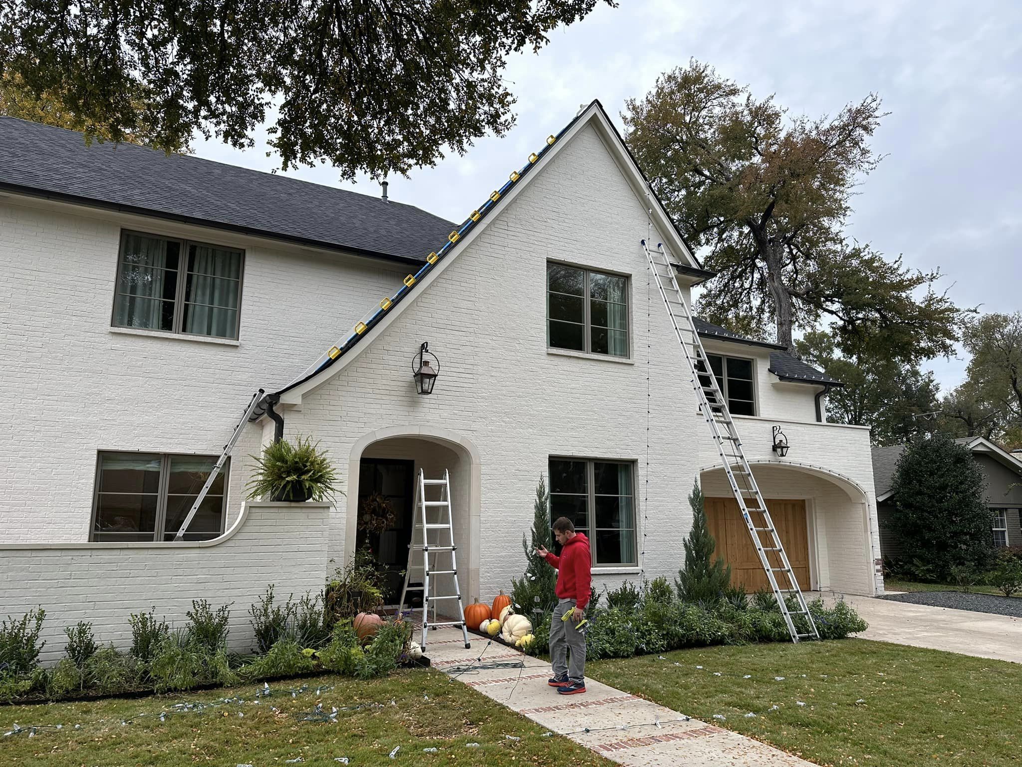 Christmas Lighting installation set up