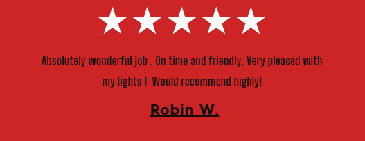 Christmas Lighting Installation 5 Star Review
