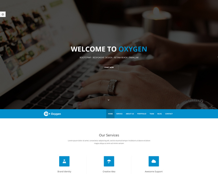 Oxygen One Page Html Template Fastcode Space
