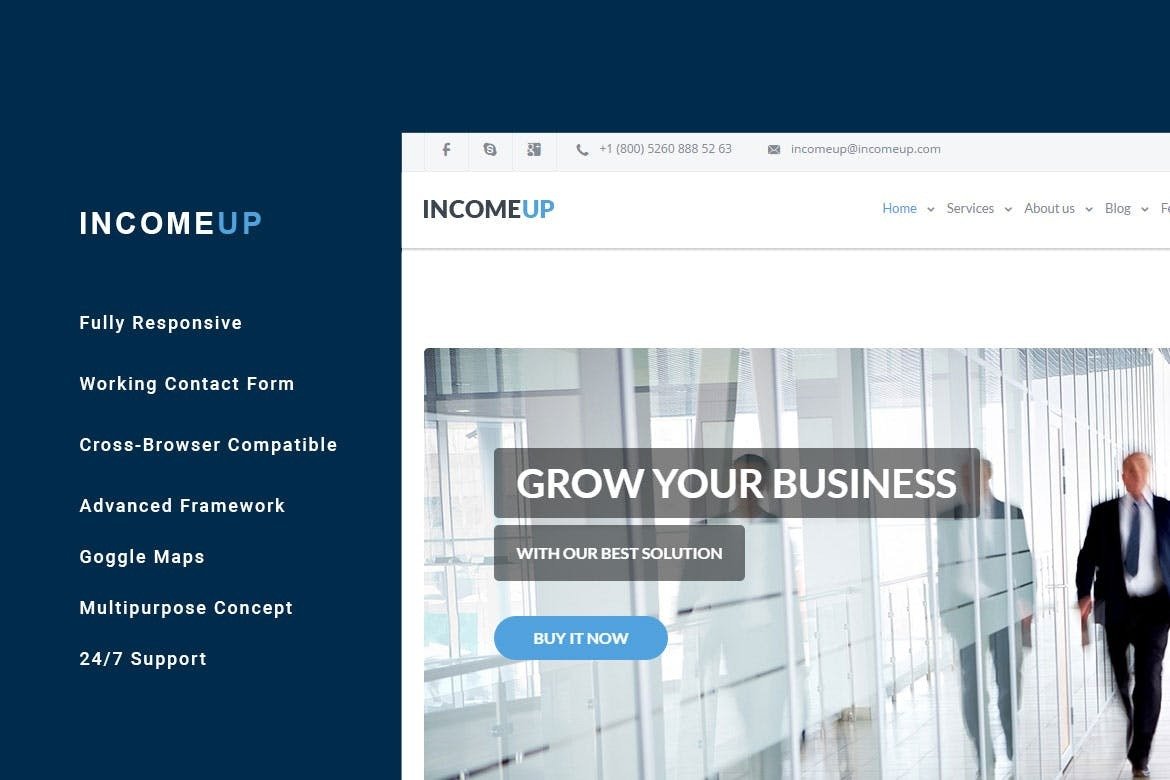 Incomeup Multi Purpose Business Html Template Fastcode Space
