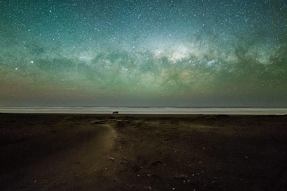 From a distance Muriwai
