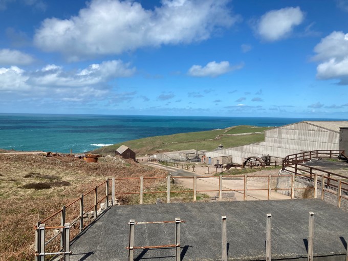 The view from the Count House Cafe at Geevor.