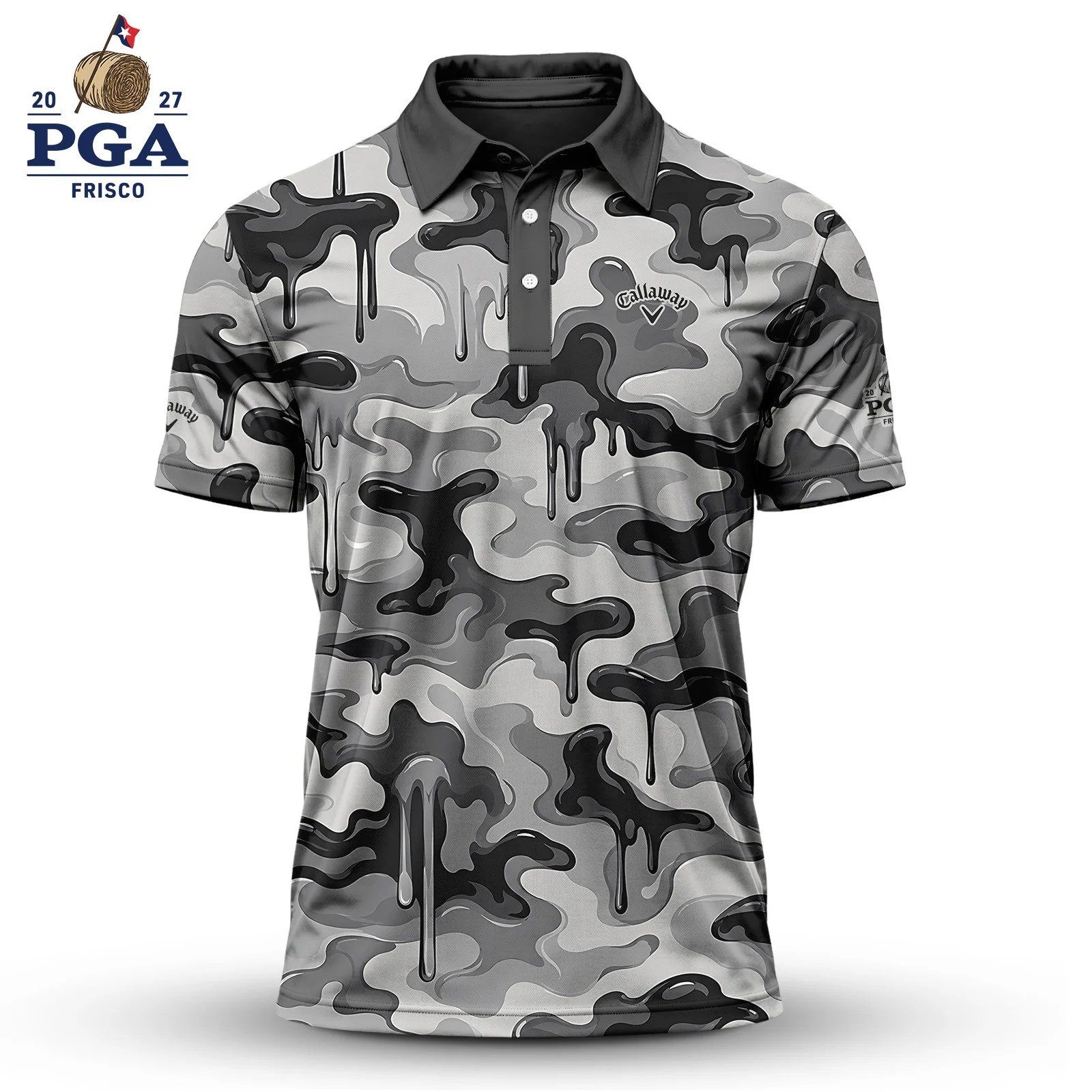 Golf 2027 PGA. Pattern AOP Polo Shirt LDLO28072618