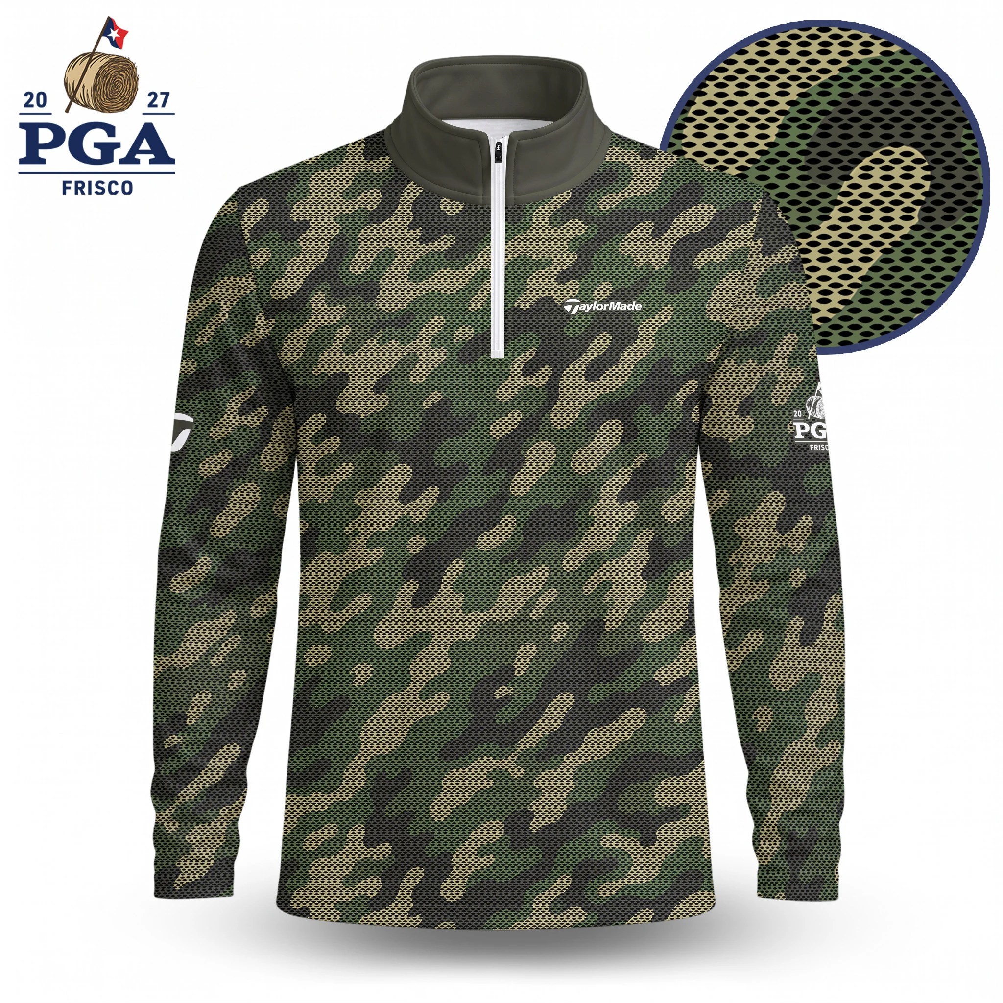 Golf 2027 PGA. Pattern AOP Quarter-zip Pullover LDLO280726112